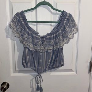 American eagle off the shoulder top